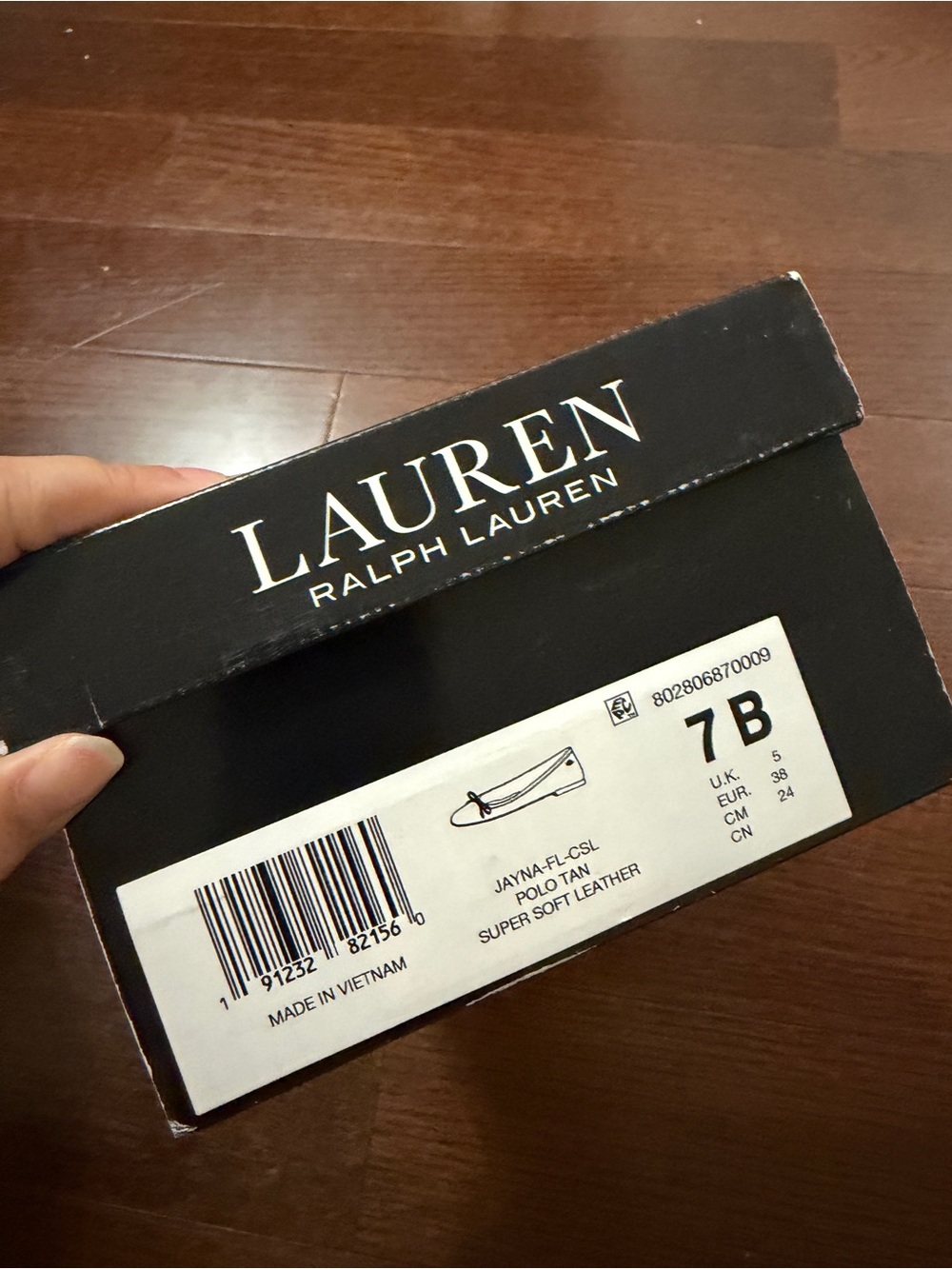 Ralph Lauren Cognac Leather Ballet Flat with Bow - Picture 2 of 12